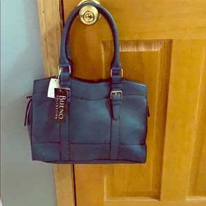 Navy blue Maggie satchel purse